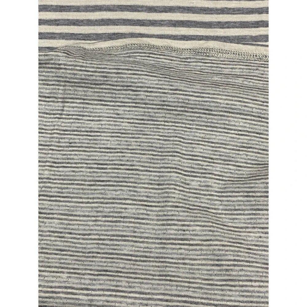 FAHERTY Reversible‎ Striped Long Sleeve Shirt XXL Gray White Cotton Modal